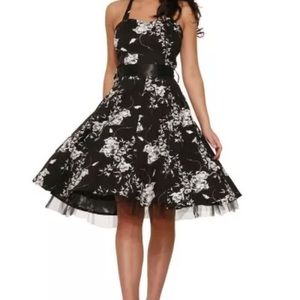 Floral Pinup Rockabilly Retro Halter Dress